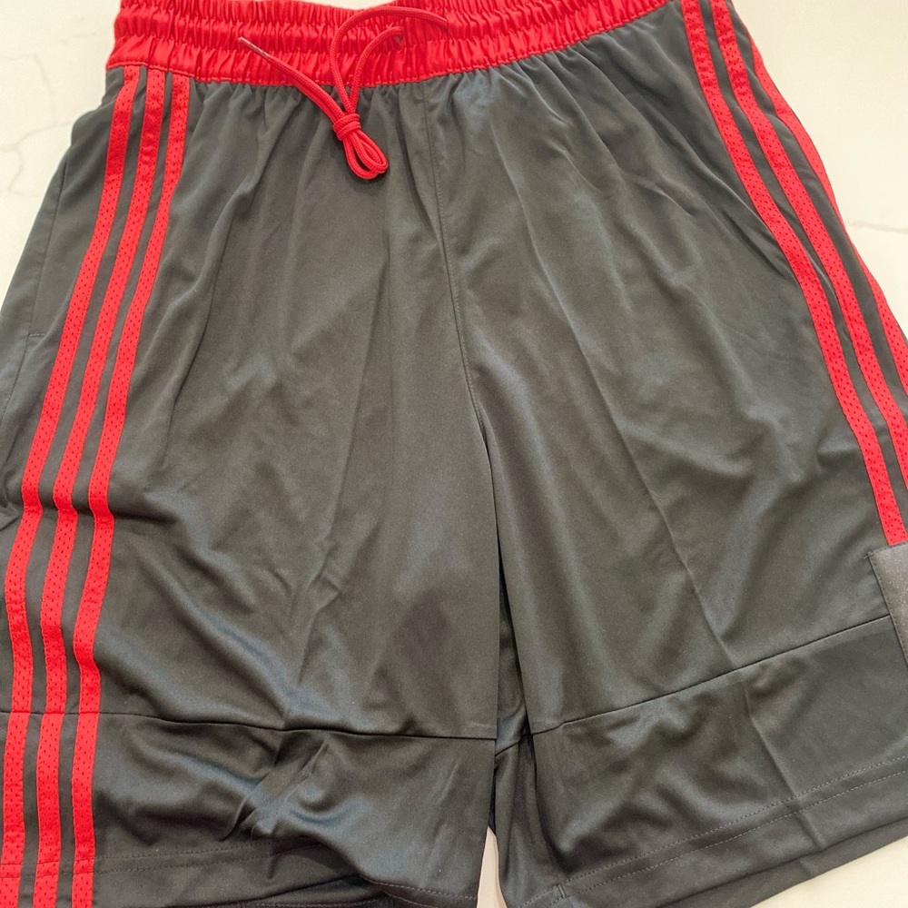 adidas Gray‎ Shorts with Red Accents